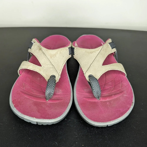 Merrell Women's Azura Air Cushion Flip Flop Sandals Wild Dove Pink Beige - Picture 3 of 8